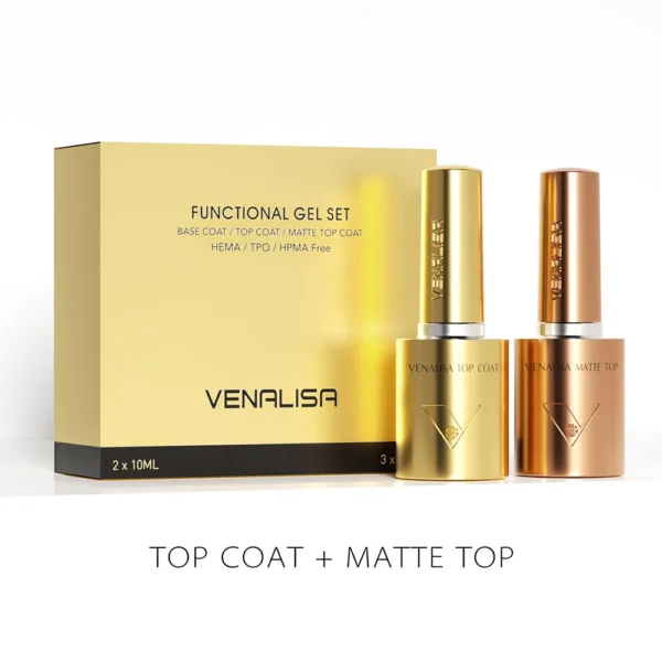 2/3/5pcs Kit Venalisa 10ml Color Nail Gel Polish Kit HEMA/TPO Free Ultra Glossy Diamond Tempered Top Round Shape Brush Varnish - Image 6