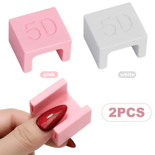 1pc Nail Art Magnetic Stick White/Pink Nail Art Suede Magnet Suitable for DIY 3D Magnetic Cat Eye Gel Nail Polish Magnet Tools - Image 1