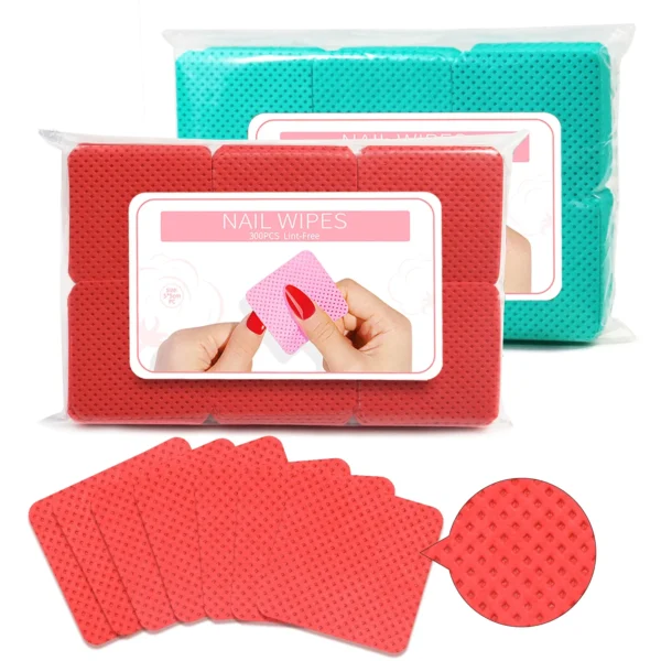 Misscheering Nail Polish Remover Wipes Nail Cleaning Pads, Non Woven Nail Pads for Women Girl Beauty Salon Nail Art Tool - Image 3