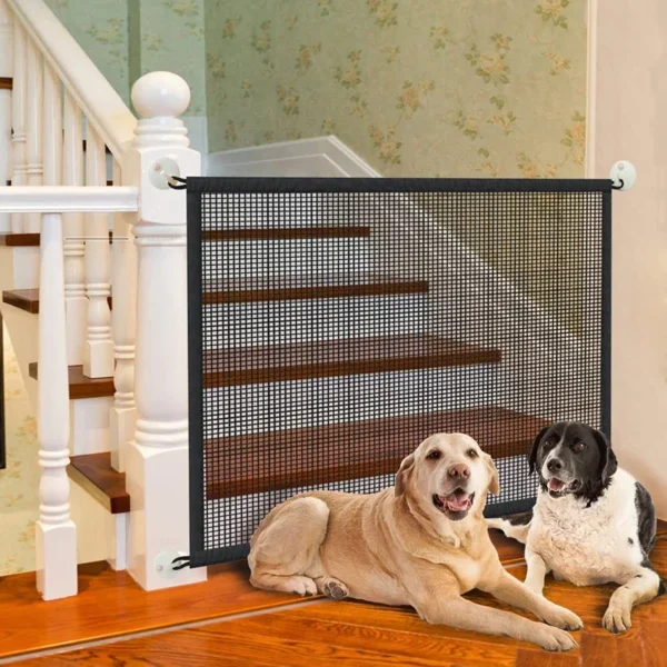 Pet Dog Barrier Fences With 4Pcs Hook Pet Isolated Network Stairs Gate New Folding Breathable Mesh Playpen For Dog Safety Fence - Image 7