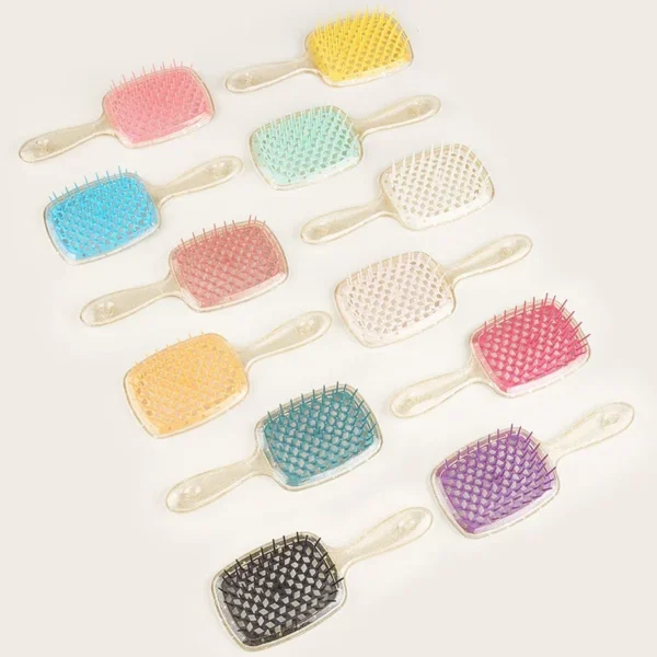 1 PCS Fluffy Air Cushion Scalp Massage Hair Brush Wide Teeth Hollow Combs Salon Women Styling Tool Hairdressing Supply - Image 4