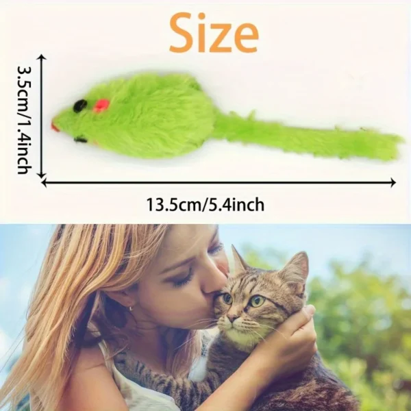 25 Pack Plush Little Mice Cat Toys Mouse Shaped cat Toys Interactive Mouse Toys Suitable for Aggressive Games Sports - Image 4
