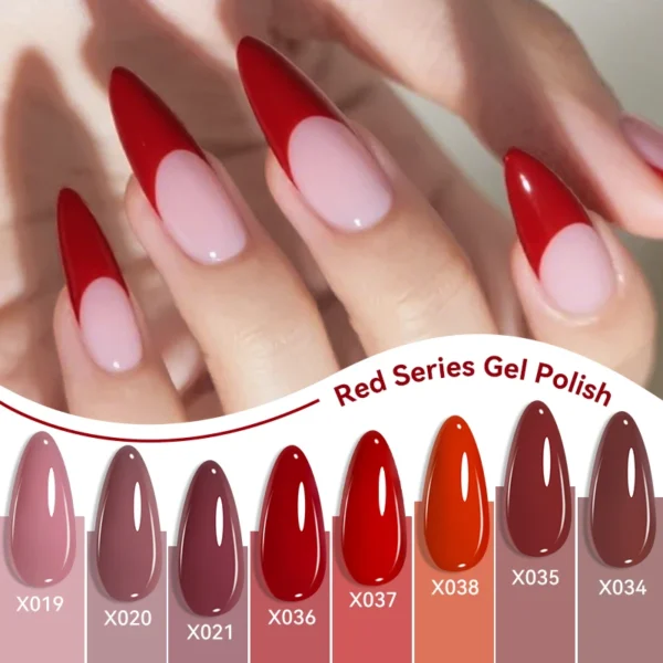 LILYCUTE Ancora Red Autumn Winter Gel Nail Polish Semi Permanent Soak Off UV LED Gel Varnish Manicure Nail Supplies - Image 3