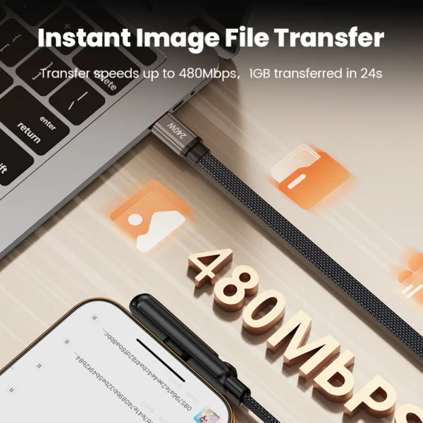 240W 2 in 1 USB C to USB C Fast Charging Foldable Bracket Data Cable Type C Desktop Holder Charging Wire For Iphone17 16 Samsung - Image 6