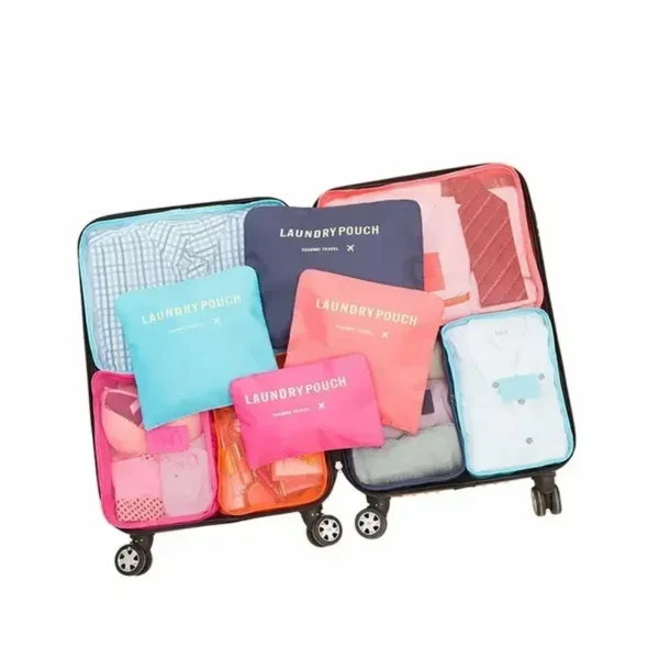 6pcs Set Travel Storage Bags Suitcase Packing Set Storage Cases Portable Luggage Organizer Clothes Shoe Foldable Organizer - Image 5