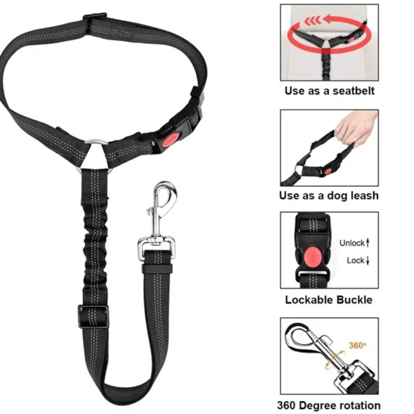 Reflective Pet Dog Car Seat Belt Puppy Dog Walking Travel Car Accessories Dog Leash Harness for Small Dogs Pet Car Supplies - Image 4