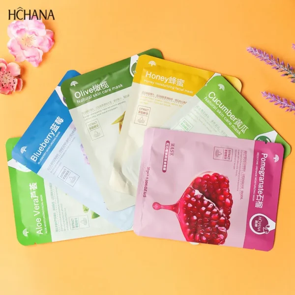 30pcs Fresh Fruits Facial Masks Face skincare Moisturizing Firming Hydrating Korean Face Mask Facial Skin Care Prodcuts - Image 3