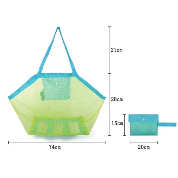 1pc Multicolor Large Mesh Beach Bag, Sand-Away Portable Tote With Convenient Hanging Hole, Breathable Foldable Storage For Toys - Image 6