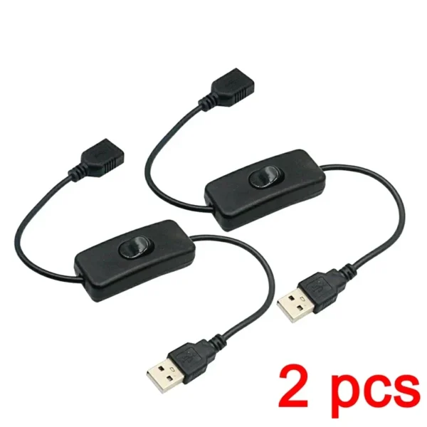 1/2 PCS USB Cable With Switch ON/OFF Extension Cable Toggle for USB Lamp Fan Power Supply Line Durable Adapter USB LED Headset - Image 1