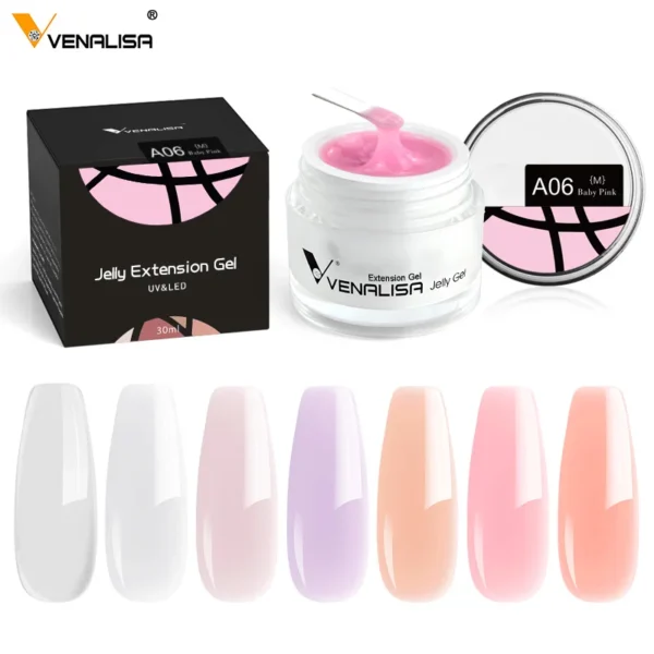 Venalisa CANNI Creamy Texture Extention Builder Jelly Gel Self Leveling No Burning Jelly Gel UV LED Construction Nail Manicure - Image 4