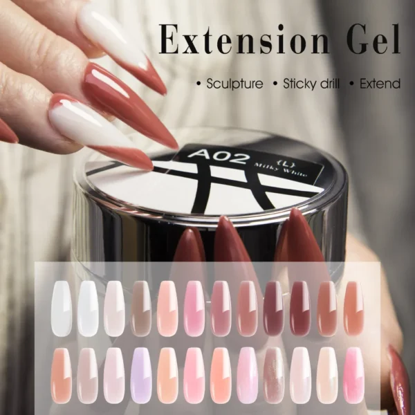 Venalisa CANNI Creamy Texture Extention Builder Jelly Gel Self Leveling No Burning Jelly Gel UV LED Construction Nail Manicure - Image 5