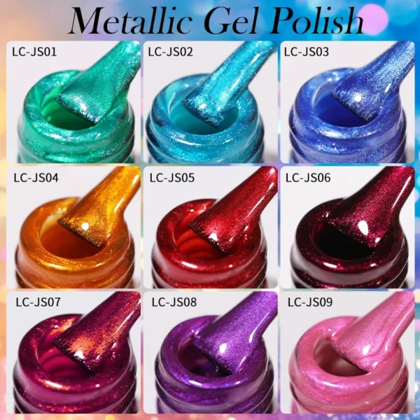 LILYCUTE 7ml Metallic Gel Nail Polish Red Chrome Mirror Effect Thread Shell Nail Gel Quick Dry Semi Permanent UV Gel Nail Art - Image 4