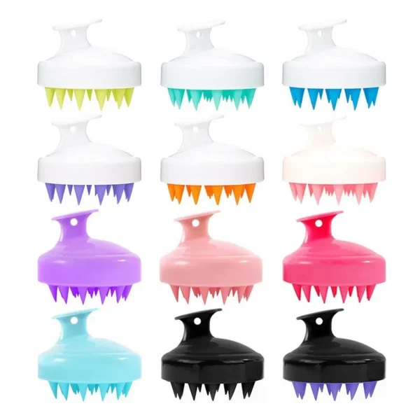 kf-S506cad5e01ca4a5583a257a015c41d59k Portable Silicone Shampoo Brush Handheld Soft Scalp Massage Brush Silicone Shampoo Brush Hair Scalp Massager For Hair Growth - Image 1