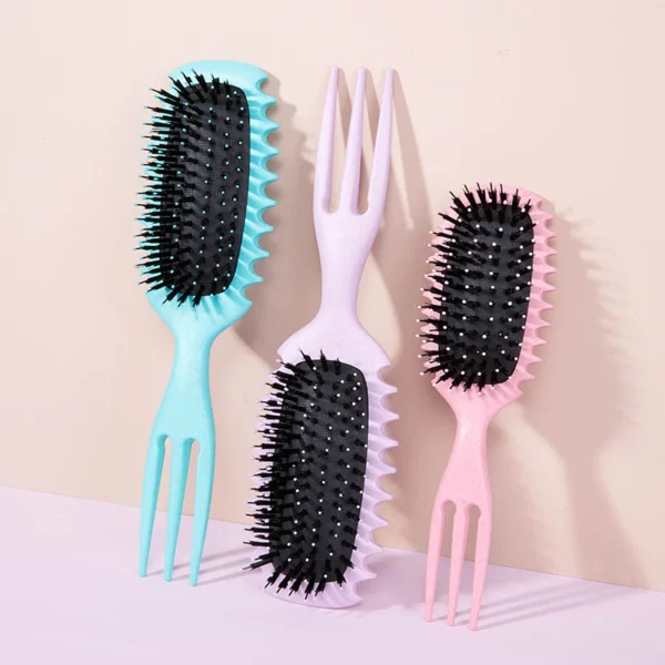 1PC Candy bursh Curly Hair Styling Brush: Defined Curls on Wet Hair- Nylon Bristles Detangling Volumizing Comb for All Hair Type - Image 2