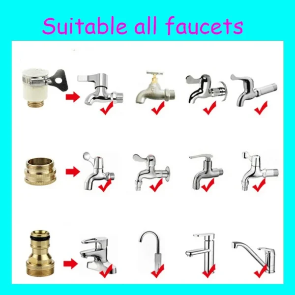15-23mm Universal Hose Tap Adapters Faucet Tap Connector Garden Water Hose Pipe Fitting Faucet Adapter Watering Garden Tools - Image 3