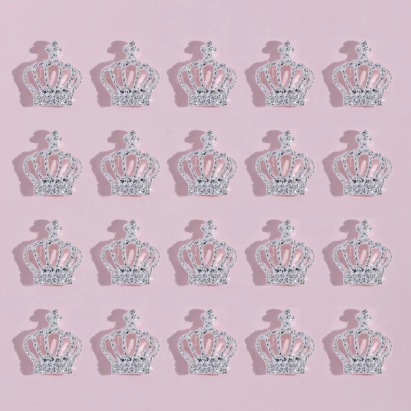 20pcs Crown Design Nail Charms With Rhinestones Nail Art Accessories Nail Art Supplies For Women And Girls Nail Art Jewelry - Image 6