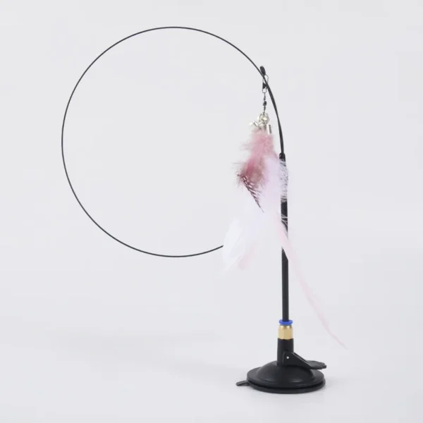 Interactive Cat Toy Handfree Cat Stick Playing Kitten Playing Teaser Wand Toy Suction Cup Bird/Feather Cat Wand Pet Supplies - Image 6