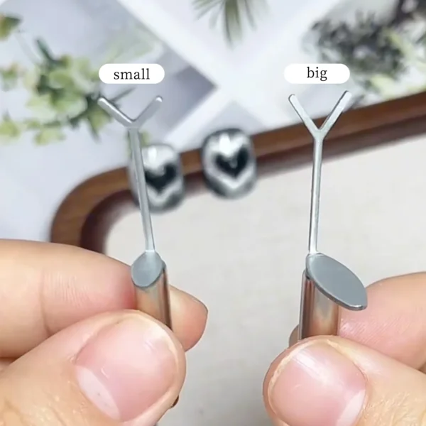 4pcs Nail Art Magnet Set With Iron Wire Cat's Eye Magnetic Rod Strong Heart-Shaped Magnet Cat's Eye Polishing Effect Nail Tools - Image 2