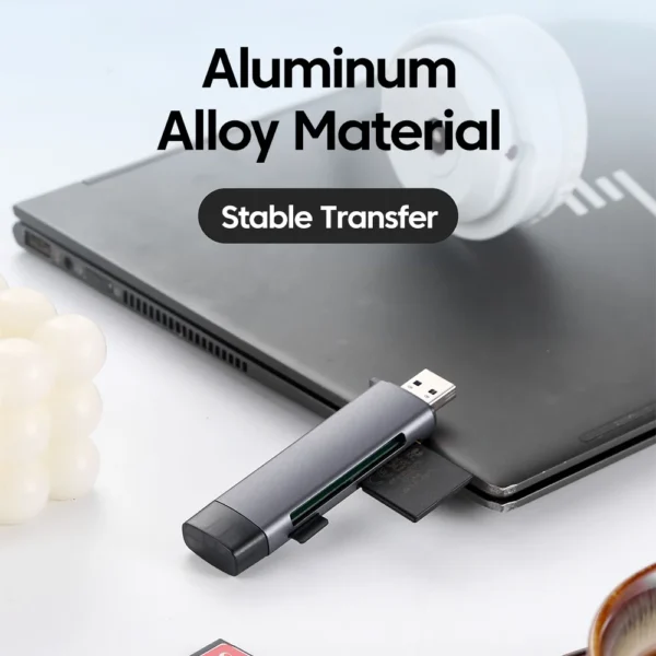 5-in-1 Multifunction USB TYPE-C Card Reader External Storage Black Stretch for Memory Stick USB 2.0 Mini SD TF CF Card Reader - Image 3