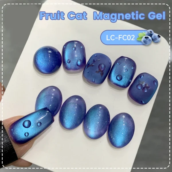 LILYCUTE 7ml Fruit Grape Purple Cat Magnetic Gel Nail Polish Vernis Semi Permanent Soak Off Colorful Gel Polish Nails Supplies - Image 2