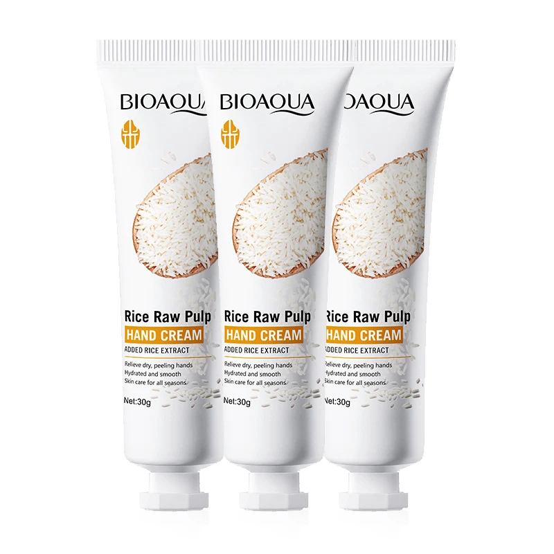 kf-S55ae97ea9bb941a6a4688dd10b578e0eb 1/2/3/5pcs BIOAQUA White Rice Hand Cream Moisturizing Handcream Nourishing Brightening Hydrating Hands skincare Creams Products - Image 1