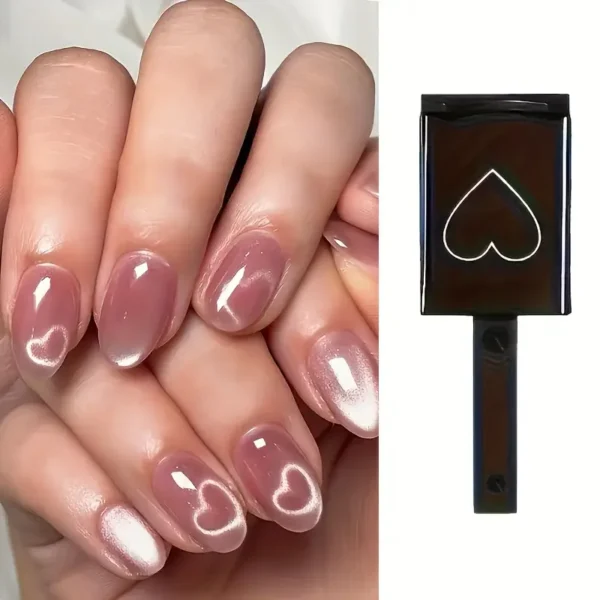 Nail Art Cat Eye 3D Heart Shaped Magnet Cat Eye Magnet Love Pattern Magic Magnet Suitable for DIY Gel Polishing Magnetic Tools - Image 7