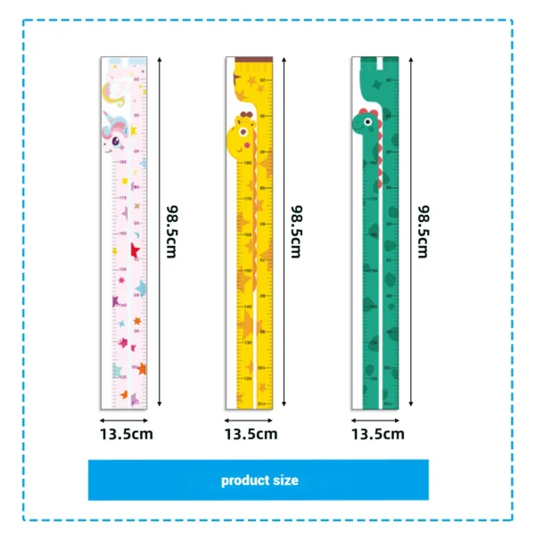 Cute Cartoon Height Sticker Unicorn Dinosaur Giraffe Wall Height Measuring Ruler Stickers For Kids Room Kindergarten Decor - Image 6