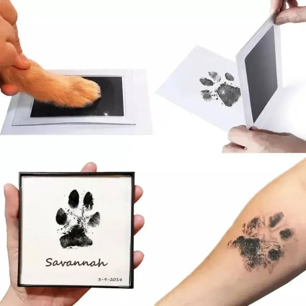 Paw Print Clean Touch Ink Pad, Dog Or Cat Pet Owner Keepsake, DIY Inkless Nose and Pawprint Impression Making Kit - Image 1