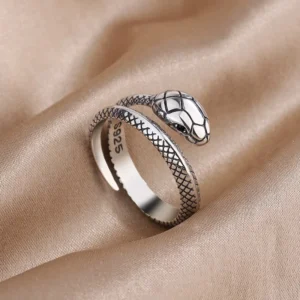 925 Sterling Silver Rings for Women Men Couple Minimalist Handmade Simple Snake Ring Party Jewelry Gift Prevent Allergy