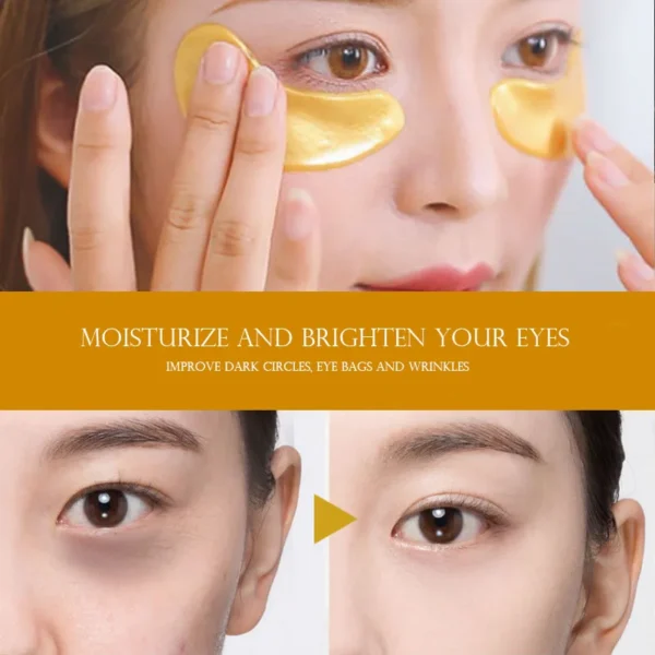 100pcs=50pairs Gold Collagen Eye Mask skincare Anti-Aging Anti Dark Circles Remove Puffiness Moisturizing Eye Patches Skin Care - Image 4