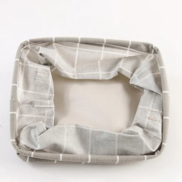 1PC Cotton and Hemp Storage Basket with Handheld Printed Tabletop, Miscellaneous Sorting Cabinet, Small Clothing, Fabric Storage - Image 5