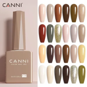 CANNI Fall Color Collection Gel Nail Polish TPO FREE 9ml Soak Off UV LED Semi Permanent Long Wear Diamond Top Nail Gel Varnish