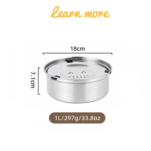 Big Capacity Stainless Steel Dog Floating Bowl, No Spill Anti-Splash Dog Water Dispenser, Non-Slip Dog Cat Pet Water Feeder Bowl - Image 6