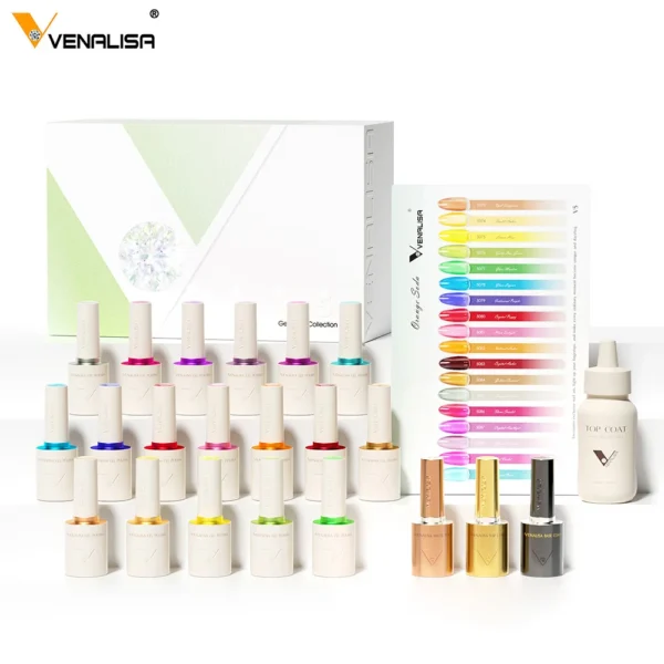 1Set VENALISA VIP Whole Set 10ml HEMA TPO Free Vegan Nail Gel Polish Color Display Gel Varnish Nail Maincure Branded Suitcase - Image 2