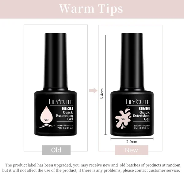 LILYCUTE 7ML Quick Extension Nail Gel Vernis Semi Permanent Acrylic Crystal White Clear Nude Gel Nail Polish UV Construction Gel - Image 4