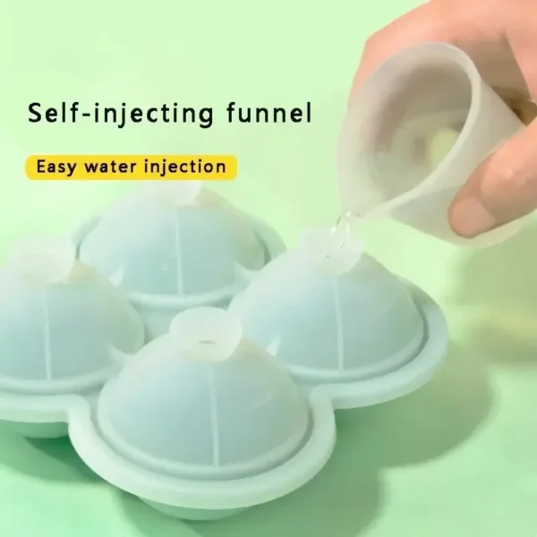 1pc Large Silicone Ice Cube Trays - Easy-Release, No Leakage, Perfect for Whiskey, Cocktails, Juice, and Parties - Image 3