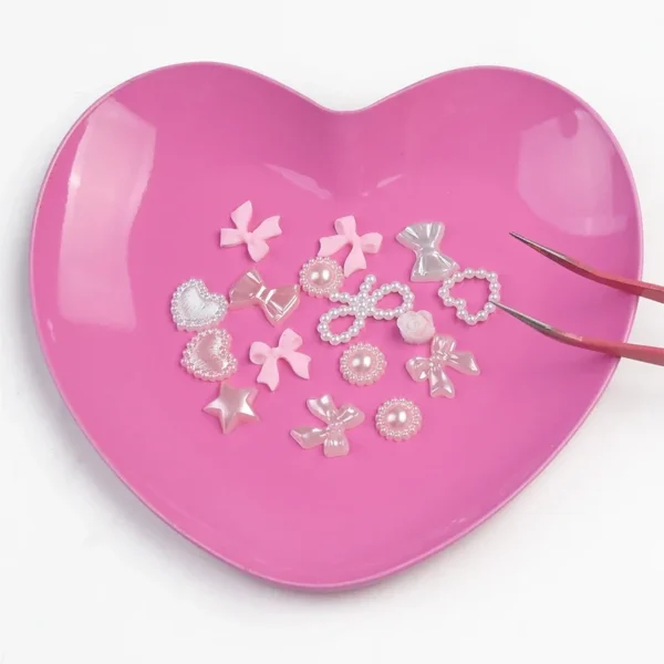 New Stainless Steel Cosmetic Storage Tray Heart Shape Nail Art Equipment Plate Surgical Dental Salon Manicure Tools - Image 3