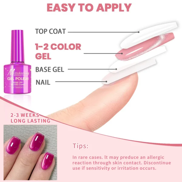 7.5ml cat eye magnetic gel nail polish jelly amber pink semi-permanent nail polish UV LED nail gel varnish polish nail supplies - Image 5