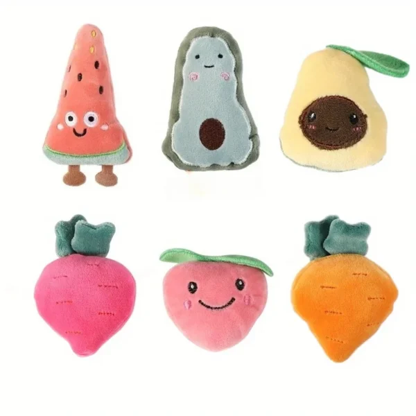Plush Cat Toys Interactive Kicker Teeth Grinding Fruit Shaped Pet Toy for Kittens - Image 7