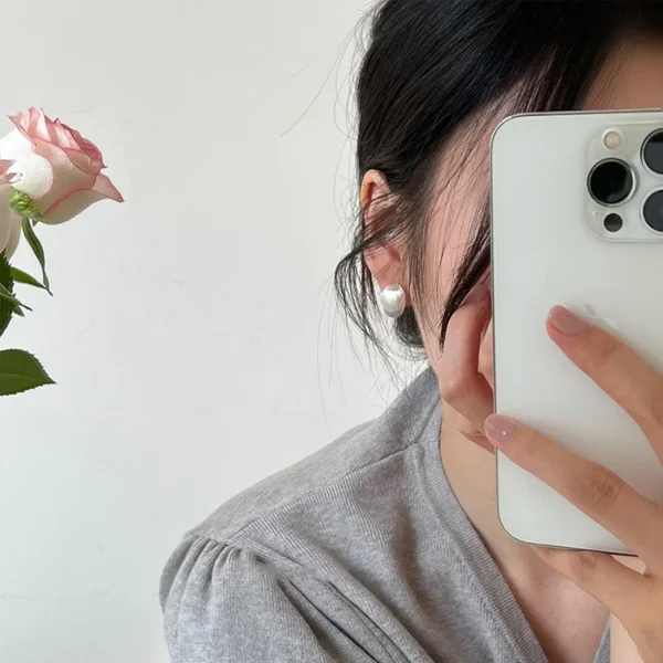 925 Sterling Silver Vintage Shinning Ball Earrings For Women Trendy Earring Jewelry Prevent Allergy Party Accessories Gift - Image 6