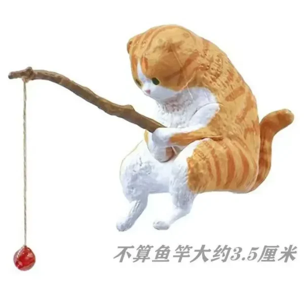 Fuuny Creative Aquarium Decoration Small Fishing Cat Aquarium Accessories Landscaping Ornament Fish Tank Accessories Diy - Image 6