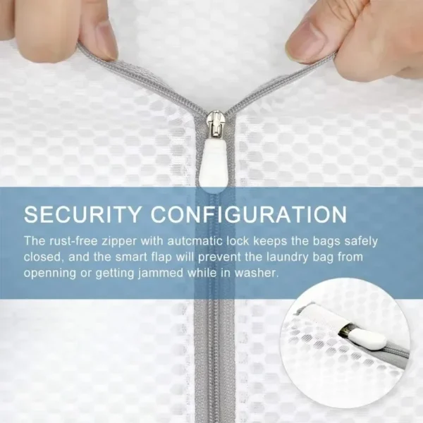 5Pcs Mesh Laundry Bags Durable Honeycomb Mesh Laundry Organizer Bags Reusable Washing Machines Bag - Image 5