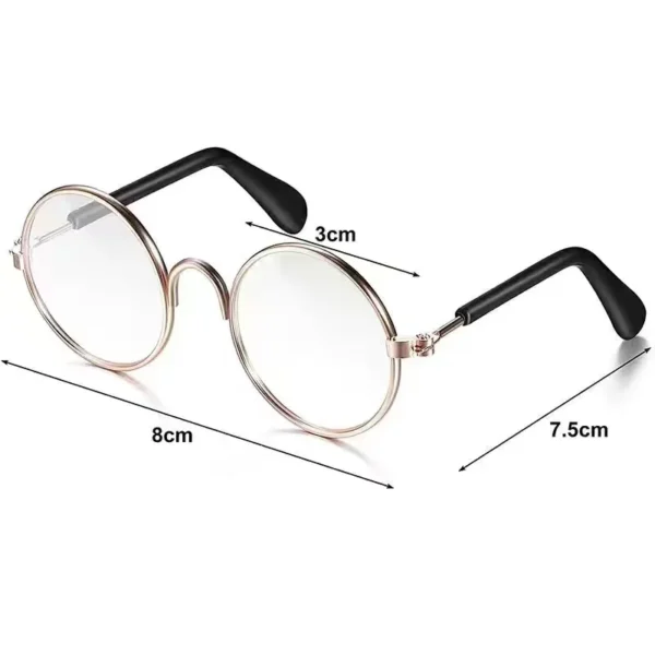 Cute Vintage Round Cat Sunglasses Pet Photos Props Reflection Eyewear Glasses for Cats Small Dog Pet Dog Cat Accessories - Image 3
