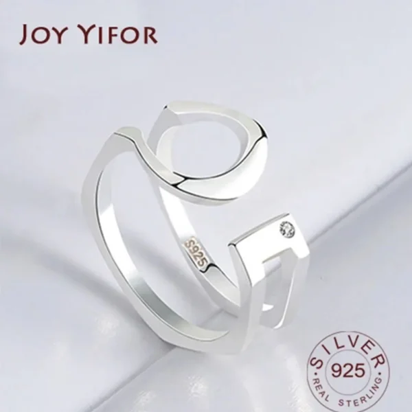 kf-S67ba08b44a0543dbbcf8029e23099660W Trendy Bijoux Women BFCLUB Silver Color Ring Jewelry for Double"X" Cross Statement Ring Bague anillos Silver Fine Jewelry - Image 1