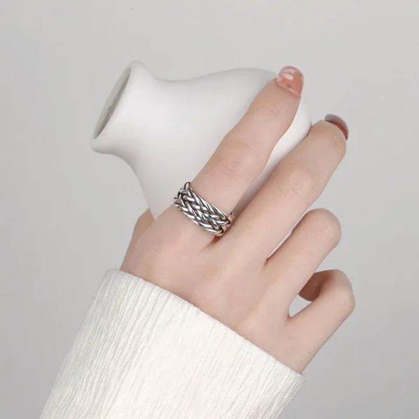 925 Sterling Silver Rings for Women Couple Minimalist Handmade Simple Interware Ring Party Jewelry Gift Prevent Allergy - Image 4