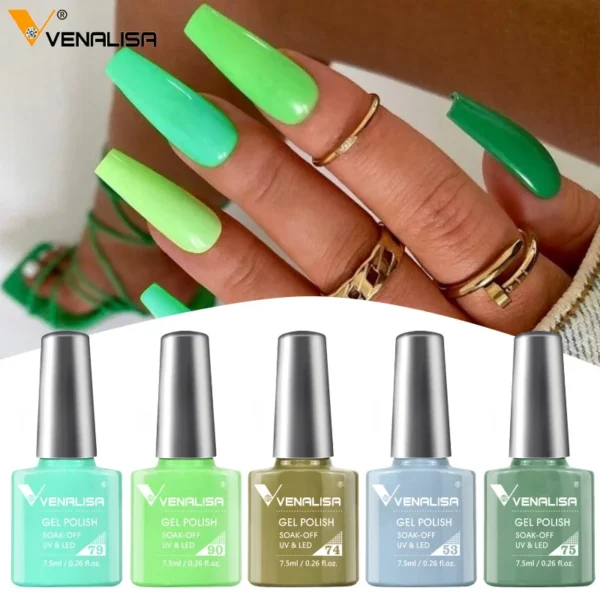 VENALISA TPO FREE Holographic Camouflage Full Color Nail Varnish Manicure Lacquer Polish LED Gel Soak Off Lacquer Glitter Effect - Image 5