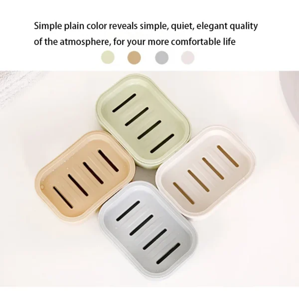 1Pcs Portable Soap Dishes Double-layer Plastic Soap Box Household Bathroom Drain Soap Tray Bathroom Soap Box With Cover - Image 6