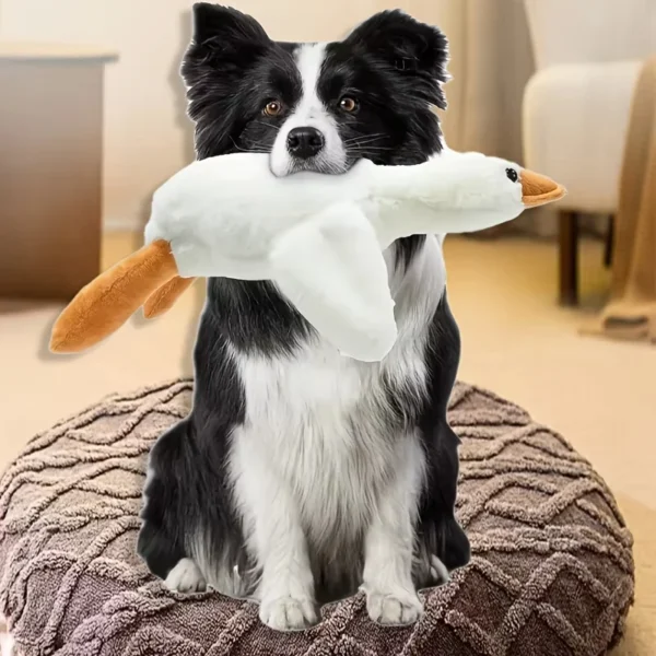 Large Plush White Duck Dog Toys Realistic Goose Design Dolls Suitable for Dogs Chew and Play Best Pet Supplies - Image 2