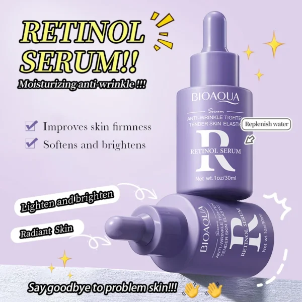 BIOAQUA Vitamin C Retinol Hyaluronic Acid Serum Moisturizing Brightening Hydrating Firming Facial Essence Beauty Face Skin Care - Image 4
