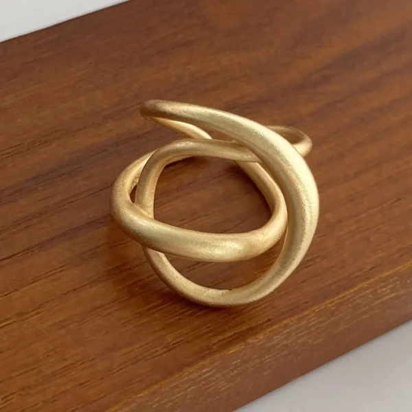 925 Sterling Silver Rings for Women Couple Minimalist Handmade Simple Gold Inter Cross Ring Fine Jewelry Gift Prevent Allergy - Image 6